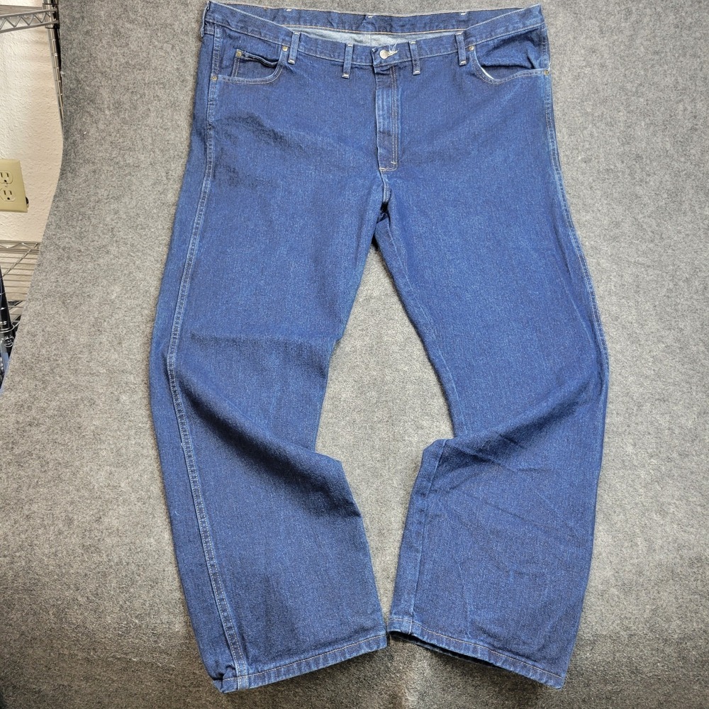 Wrangler Jeans Mens 52x34 Relaxed Fit Cowboy Western Rodeo Ranch Hands Country - Picture 2 of 11